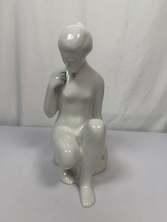 Royal Dux Other - Vintage Royal Dux Bohemia Porcelain Sitting Nude Figurine #737
